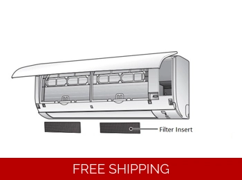 Activated Charcoal Filter Inserts for Mini Split Units: Wall or Floor Mounted Models